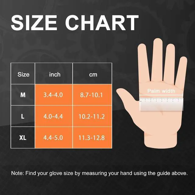 Alt view image 6 of 6 - PROMEDIX P Heavy Duty Nitrile Disposable Gloves,8-mil Orange,Raised Diamond Texture Work GlovesIndustrial Work gloves
