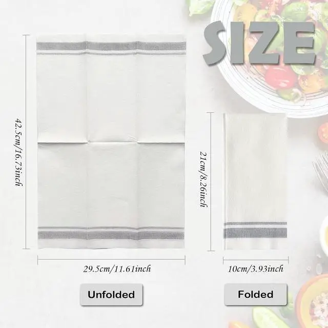 Alt view image 2 of 7 - 50Pack Disposable Dinner Napkins,Linen Feel Paper Guest Towels,Cloth-Like Soft Absorbent Hand Towel,Decorative Napkins for Parties,Halloween,Wedding,Kitchen,17 x 12Inch