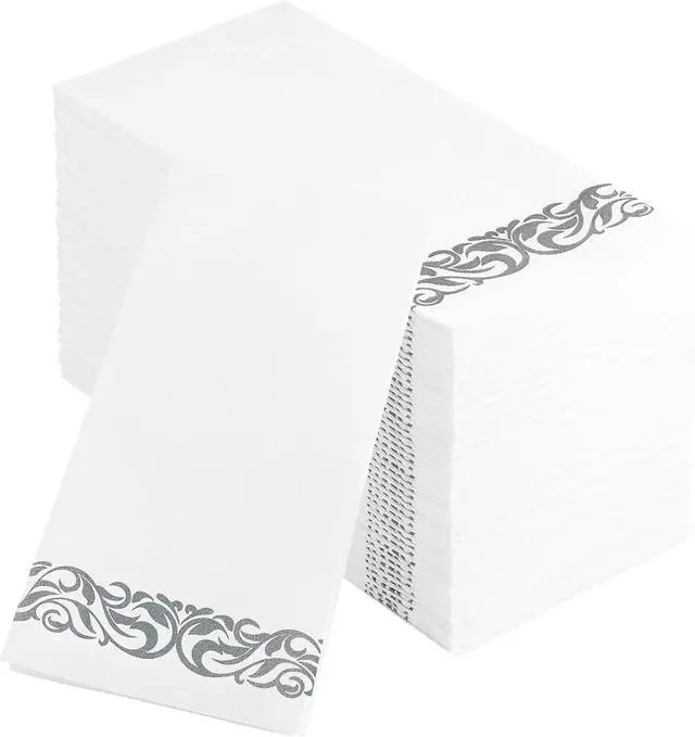 Main image of 50 Disposable Guest Paper Napkins,Soft & Absorbent Line-Feel Dinner Napkin