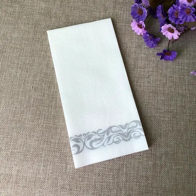 Alt view image 3 of 5 - 50 Disposable Guest Paper Napkins,Soft & Absorbent Line-Feel Dinner Napkin