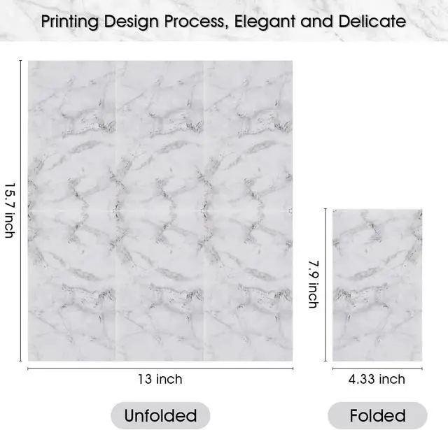 Alt view image 6 of 7 - 50 Pcs Marble Guest Towel Disposable Bathroom Napkins Decorative