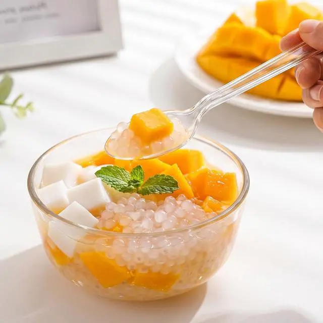 Alt view image 4 of 7 - 120 Count Heavy Duty Clear Plastic Spoons, Solid Disposable Spoons