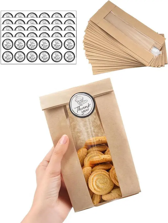 Main image of Bake Choice 50 PCS Small Cookie Bags with Seal, 3.5"x 2.3"x7.5 Treat Bags