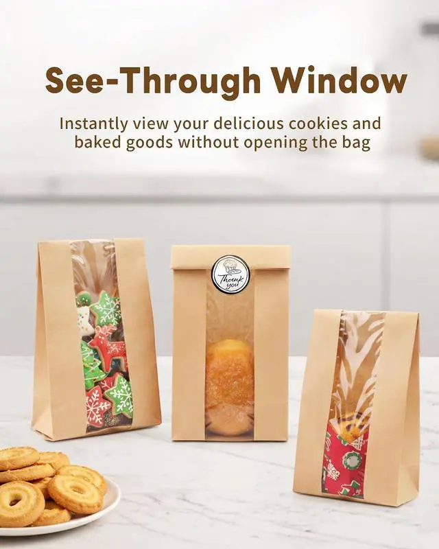 Alt view image 4 of 7 - Bake Choice 50 PCS Small Cookie Bags with Seal, 3.5"x 2.3"x7.5 Treat Bags