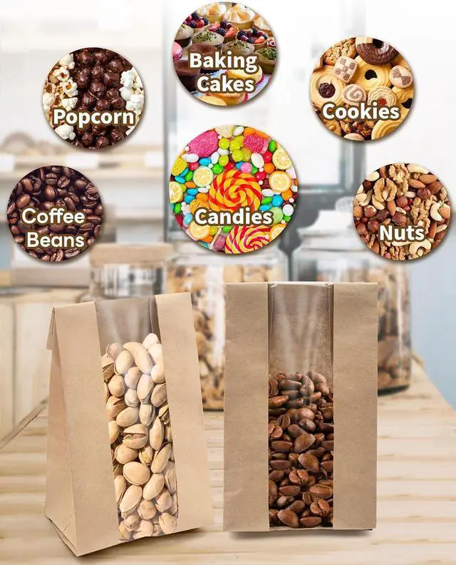Alt view image 7 of 7 - Bake Choice 50 PCS Small Cookie Bags with Seal, 3.5"x 2.3"x7.5 Treat Bags