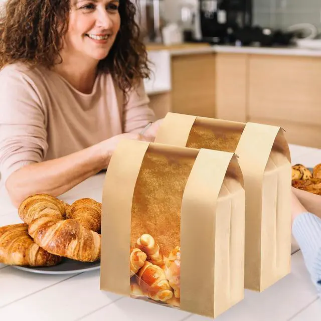 Alt view image 6 of 7 - 30 Pack Large Paper Sourdough Bread Bags with Tin Tie Tabs & 120 Stickers