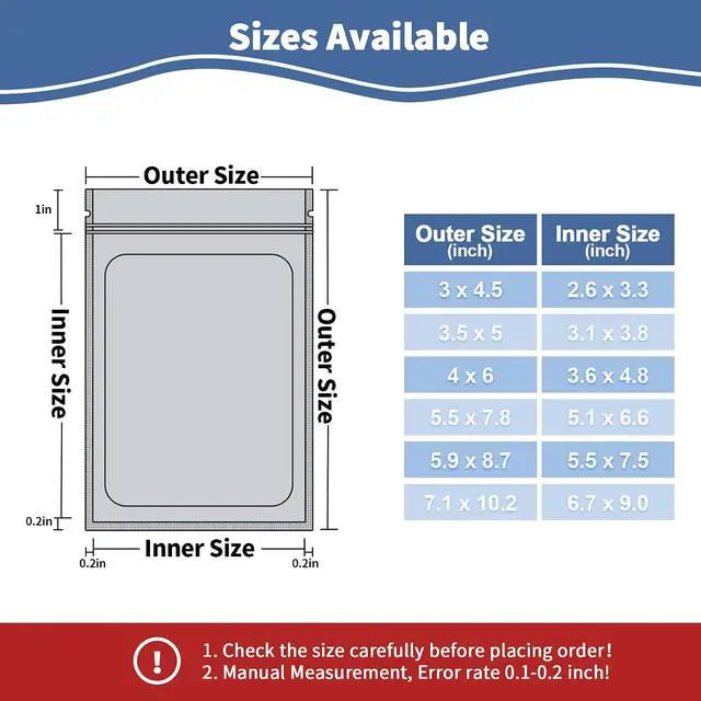 Alt view image 2 of 7 - 100 Pack Smell Proof Mylar Bags for Food Storage - 3 x 4.5 Inch Resealable Packaging Pouch Bags Matte Black