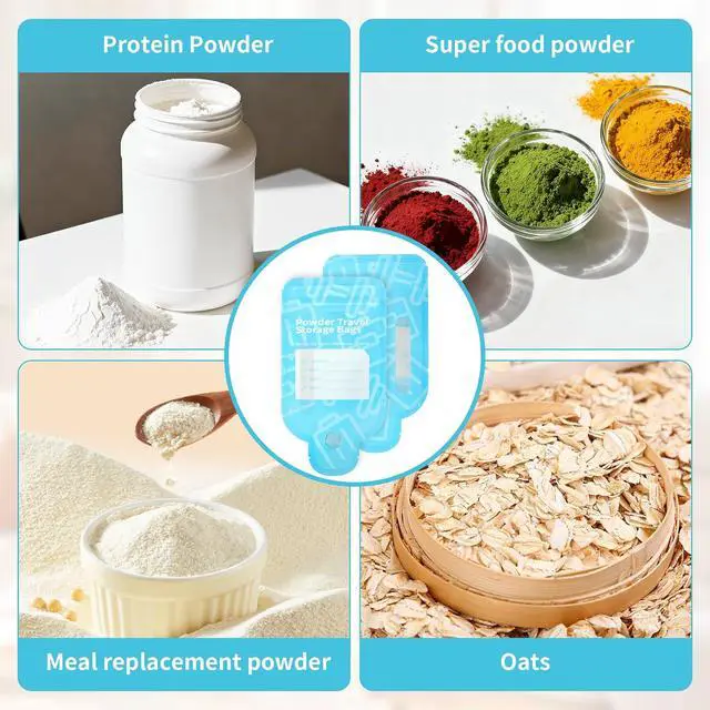 Alt view image 7 of 7 - Powder Travel Bags, Disposable Protein Powder Travel Containers
