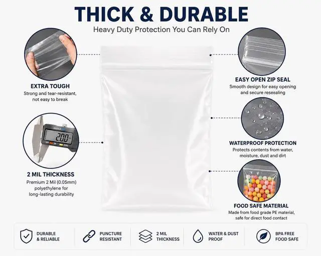 Alt view image 4 of 7 - 400Pcs Small Zip Bags, 2 x 3 Inches Plastic Bag, Jewelry Bags