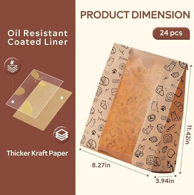 Alt view image 2 of 6 - 24Pcs Bread Bags for Homemade Bread, Sourdough Bags with Window