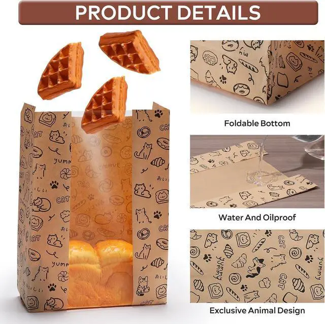 Alt view image 3 of 6 - 24Pcs Bread Bags for Homemade Bread, Sourdough Bags with Window
