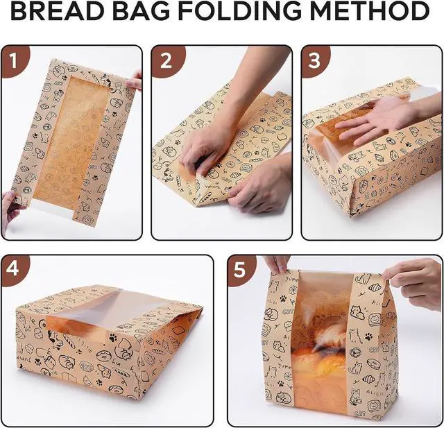 Alt view image 4 of 6 - 24Pcs Bread Bags for Homemade Bread, Sourdough Bags with Window