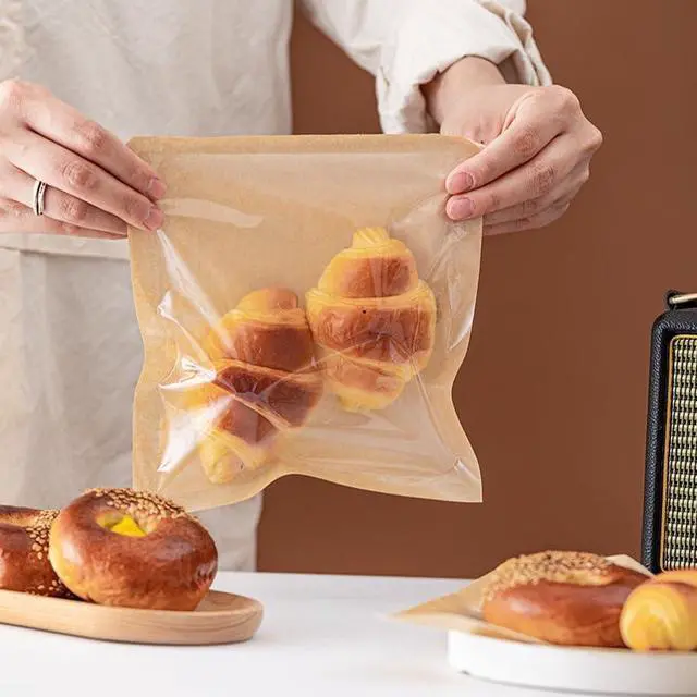 Alt view image 7 of 7 - Ocmoiy Heat-Sealable Bakery Bags with Window, 7.1 x 7.5 Inches, 100 Pack