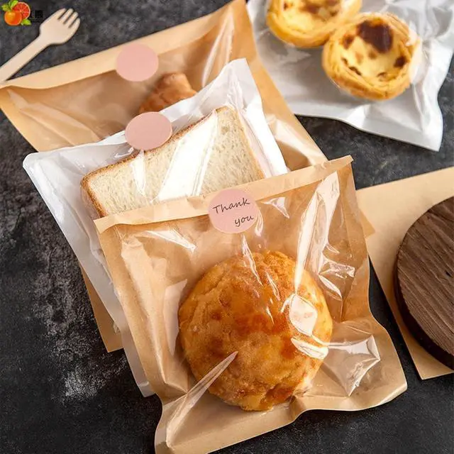 Alt view image 6 of 7 - Ocmoiy Heat-Sealable Bakery Bags with Window, 7.1 x 7.5 Inches, 100 Pack