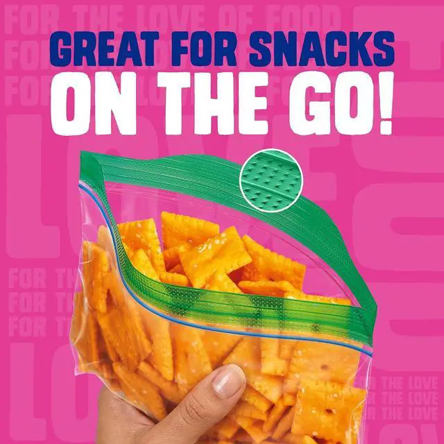 Alt view image 3 of 6 - Ziploc Snack Bags, Food Storage, Easy Open & Close, 108 Count
