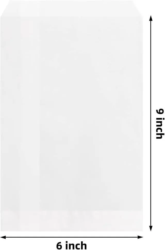 Alt view image 2 of 7 - Glassine Bags 6x9 Inches 100 Pieces Wax Paper Treat Bags