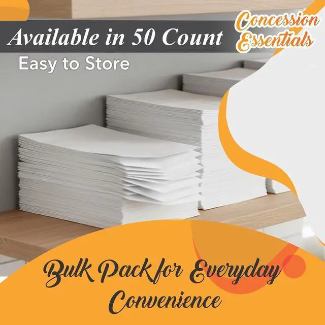 Alt view image 5 of 7 - Concession Essentials White Paper Lunch Bags, 4lb Capacity, Holiday Cookie Bags, 50 Count Pack