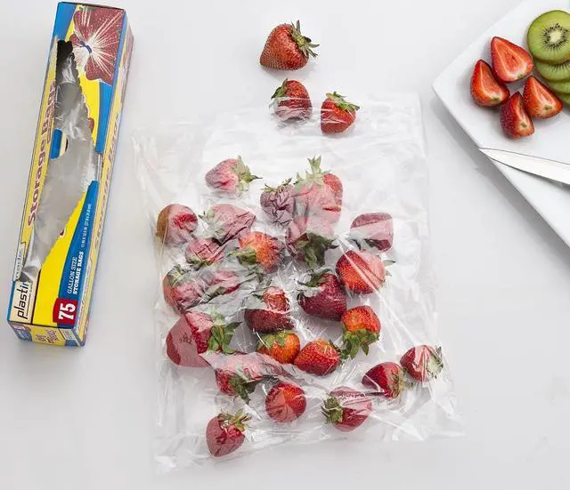 Alt view image 3 of 5 - 1 Gallon Storage Bags With Twist Ties, Clear Plastic, 75 Count