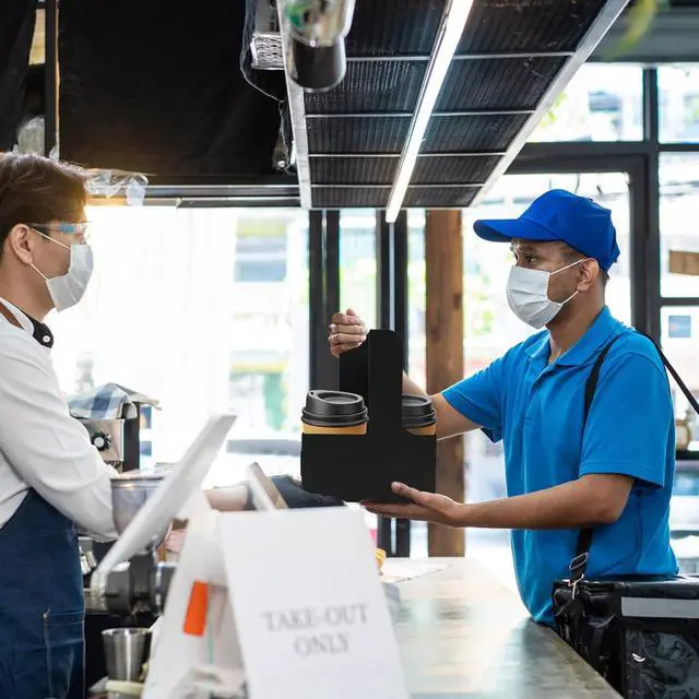 Alt view image 7 of 7 - 2 Cup Disposable Drink Carrier for Delivery with Handle,15 Count Black Paperboard Cup Holder,Cup Carriers for Hot or Cold Drinks,Coffee Carrier, Food Delivery,Take Out Cup Carriers (Black, 15 PCs)