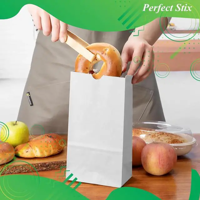 Alt view image 4 of 7 - Perfect Stix 4lb Kraft Paper Bags - Pack of 50 Count (Kraft Bags 4lb-50CT) in White