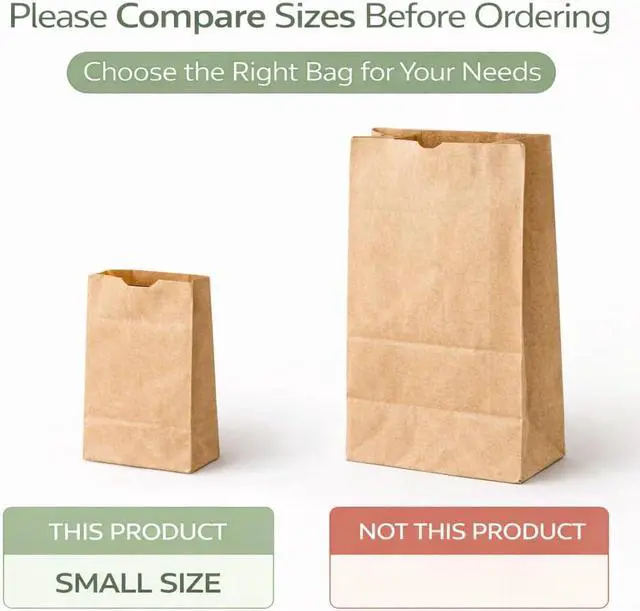 Alt view image 6 of 7 - Perfect Stix - Brown Bag 2-100 count, 2lb Brown Paper Bags - Brown Bags - 100 count (Pack of 1)