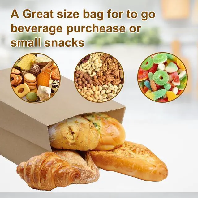 Alt view image 4 of 7 - 5 Pcs Brown Paper Bags,Bolsas De Papel Para Negocio, 3.1x4.92x9.45in