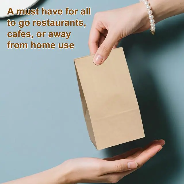 Alt view image 7 of 7 - 5 Pcs Brown Paper Bags,Bolsas De Papel Para Negocio, 3.1x4.92x9.45in