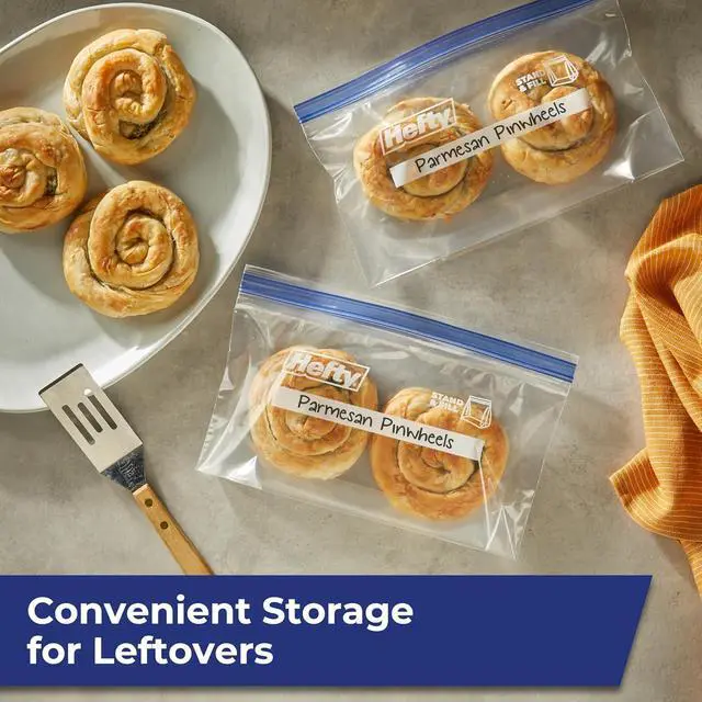 Alt view image 5 of 7 - Hefty Press to Close Freezer Bags, Half Gallon Size, 20ct