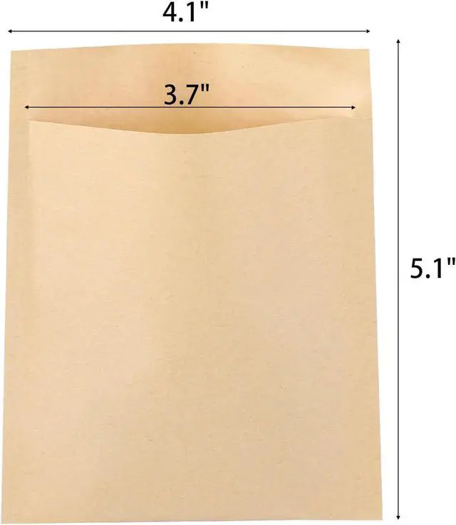 Alt view image 5 of 6 - LoveBB 200 Pcs Kraft Paper Treat Bags Brown Flat Favor Bag for Cookie Popcorn Snacks Party Small Gift Bag (4 x5 Inch)