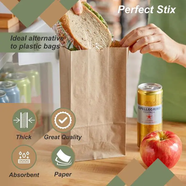 Alt view image 4 of 7 - Perfect Stix - Perfect Stix Brown Bag 4lb 40- 2mwhite 4 lb Brown Bag- Pack of 40 Bags