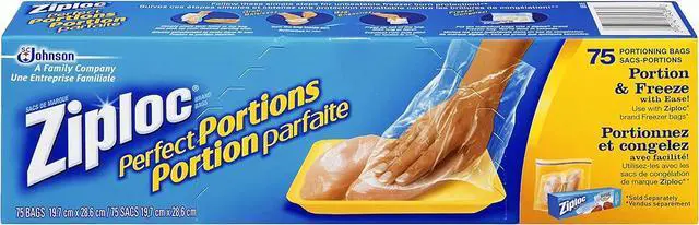 Main image of Ziploc Perfect Portions Freezer Bag, 75 Count