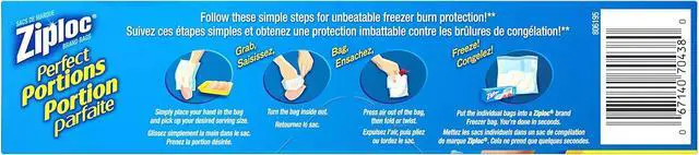 Alt view image 4 of 4 - Ziploc Perfect Portions Freezer Bag, 75 Count
