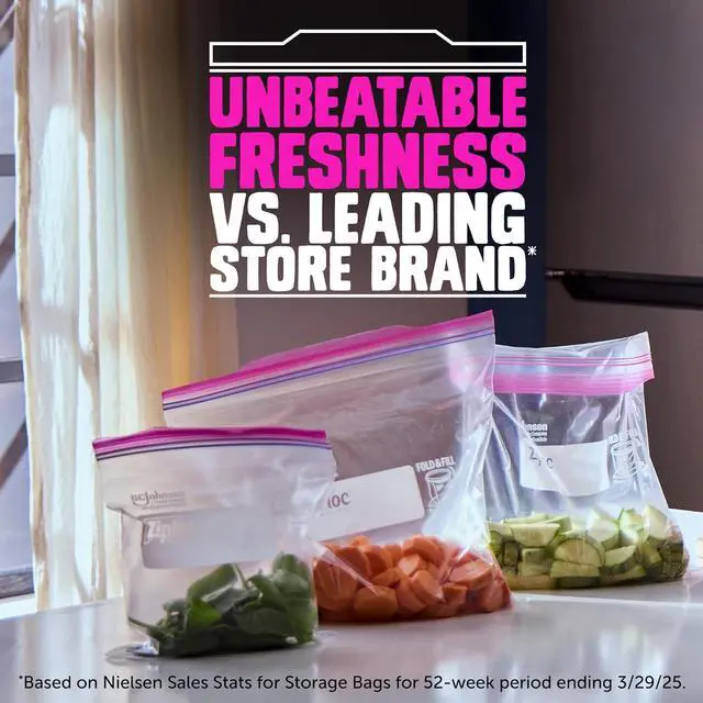 Alt view image 3 of 7 - Ziploc Gallon Food Storage Bags, Stand-Up Bottom, Easy to Fill, 22 Count