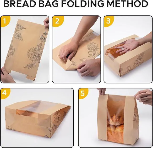 Alt view image 4 of 6 - 24 Pack Bread Bags for Homemade Bread, Sourdough Bags with Window