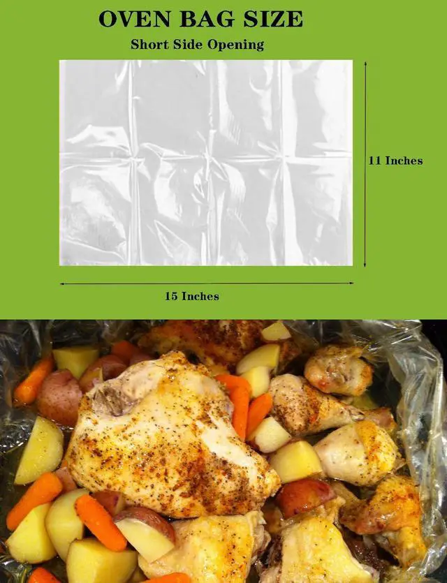 Alt view image 2 of 4 - Roasting Bags for Oven with Ties for Roasting Chicken, Meat & Fish Multi Purpose Cooking Bags (20PCS, 11 * 15 Inch)