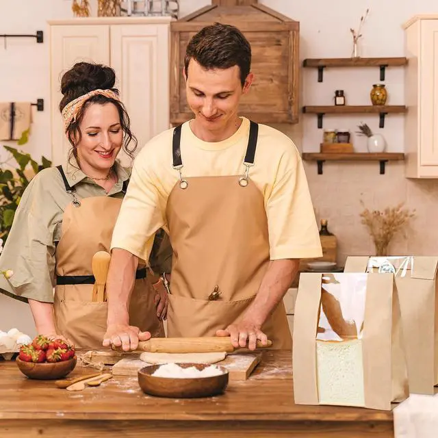 Alt view image 7 of 7 - Paper Bread Bags with Window: 28 Large Kraft Bakery Bags 13.7"x8.3"x3.3" 36 Stickers - Reusable Brown Bread Bags for Sourdough - Artisan Loaves Gifting Keep Bread Fresh Longer