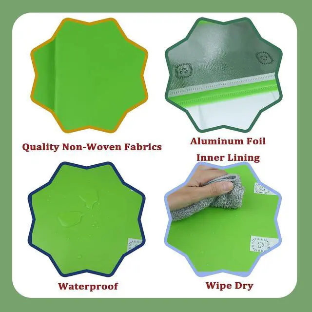 Alt view image 3 of 6 - 12Pcs Insulated Take Away Bags Disposable Cooler Bag Thermal Lunch Grocery Take Out Bags for Coffee Milk Tea Hot Cold Drink Fresh Food Delivery (6 Colors)