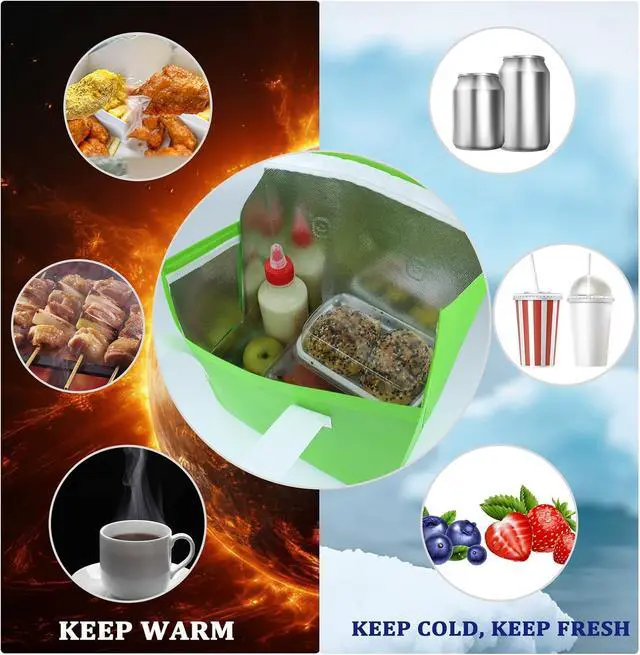 Alt view image 4 of 6 - 12Pcs Insulated Take Away Bags Disposable Cooler Bag Thermal Lunch Grocery Take Out Bags for Coffee Milk Tea Hot Cold Drink Fresh Food Delivery (6 Colors)