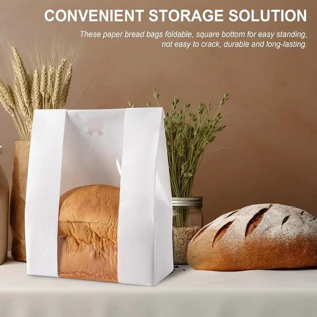Alt view image 3 of 7 - 25PCS Paper Sourdough Bread Bags, Disposable Bread Bag for Homemade Bread