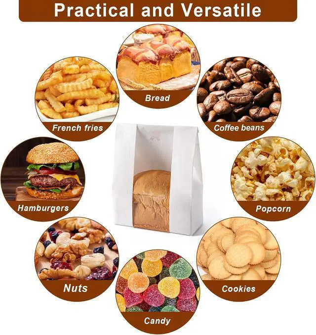 Alt view image 6 of 7 - 25PCS Paper Sourdough Bread Bags, Disposable Bread Bag for Homemade Bread