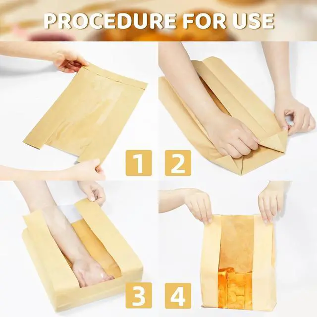 Alt view image 6 of 7 - WIKDAY Bread Bags for Homemade Bread 50PCS Sourdough Bakery Bag with Window