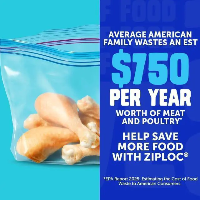 Alt view image 3 of 7 - Ziploc Half Gallon Freezer Bags, Food Storage, Easy Open & Close, 40 Count