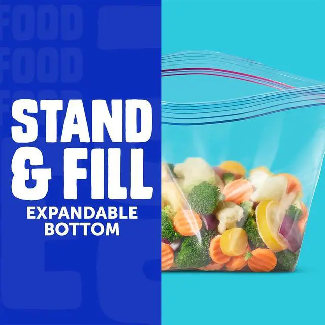 Alt view image 6 of 7 - Ziploc Half Gallon Freezer Bags, Food Storage, Easy Open & Close, 40 Count