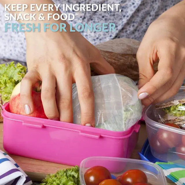 Alt view image 4 of 5 - PAMI Fold Top Sandwich Bags,Disposable,No Zipper,Easy Open,For Lunch,200-Pk
