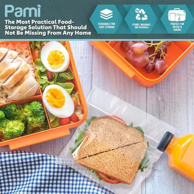 Alt view image 5 of 5 - PAMI Fold Top Sandwich Bags,Disposable,No Zipper,Easy Open,For Lunch,200-Pk