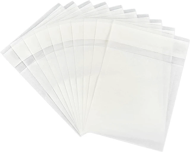 Main image of PH PandaHall 60Pcs Peel Self Seal Flat Glassine Wax Paper Bags, White Self Adhesive Paper Bags for Snacks Cookies Nuts Coffee Beans Candies Beads, Inner Size 3.3x2.7 inch