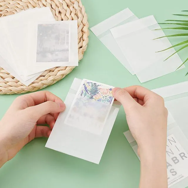 Alt view image 3 of 6 - PH PandaHall 60Pcs Peel Self Seal Flat Glassine Wax Paper Bags, White Self Adhesive Paper Bags for Snacks Cookies Nuts Coffee Beans Candies Beads, Inner Size 3.3x2.7 inch