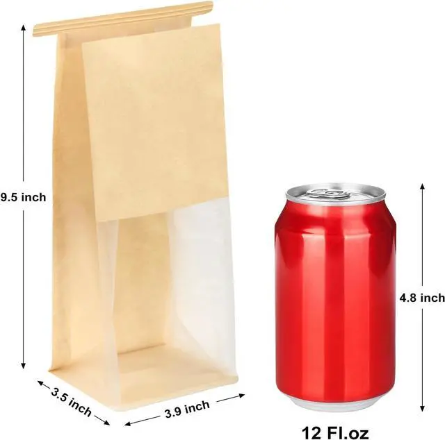 Alt view image 2 of 7 - Ohuimrt Small Bakery Bags with Windows, 50 PCS, 3.9 x 3.5 x 9.5 Inch