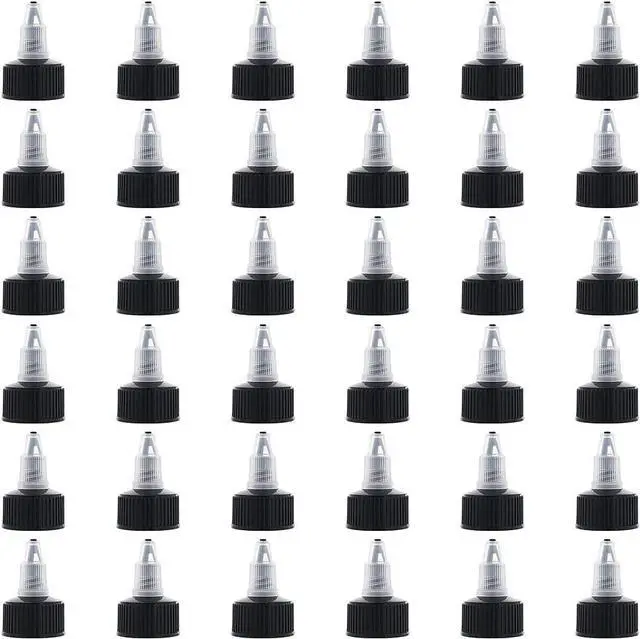 Main image of OLYCRAFT 36pcs Squeeze Bottle Cap 24/410 Natural Twist Top Caps Black Replacement Caps Twist Top Cap Bottle Dispensing Lid Bottles Lid Replacement Caps for Squeeze Glue Bottles Dispensing Lids