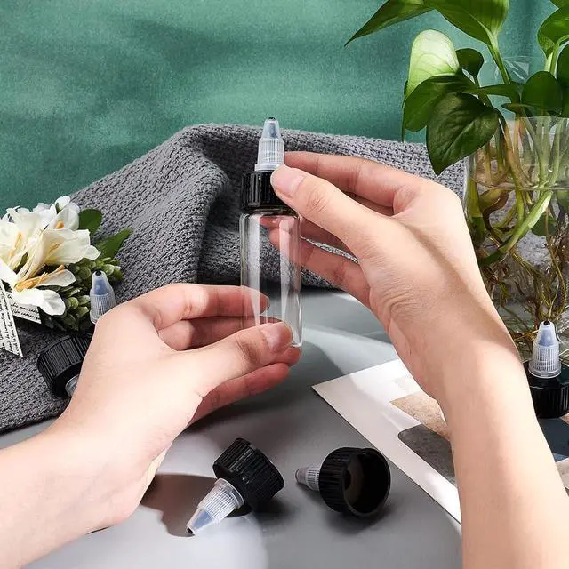 Alt view image 3 of 7 - OLYCRAFT 36pcs Squeeze Bottle Cap 24/410 Natural Twist Top Caps Black Replacement Caps Twist Top Cap Bottle Dispensing Lid Bottles Lid Replacement Caps for Squeeze Glue Bottles Dispensing Lids